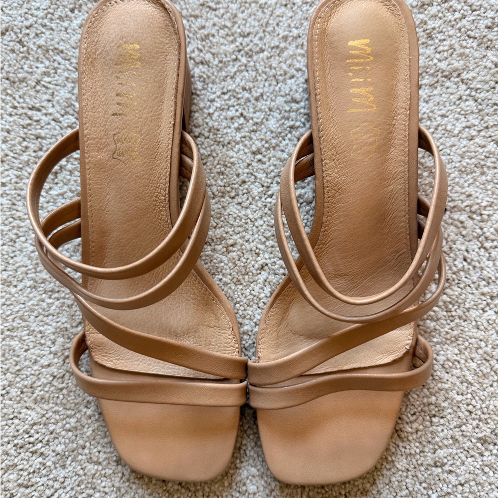 Mi.iM Beige Strappy Heels